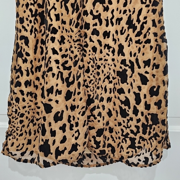 Lulus She's Feisty Tan Leopard Print Cowl Neck Mini Dress Size M - Picture 11 of 17